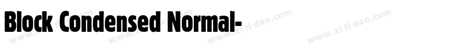 Block Condensed Normal字体转换